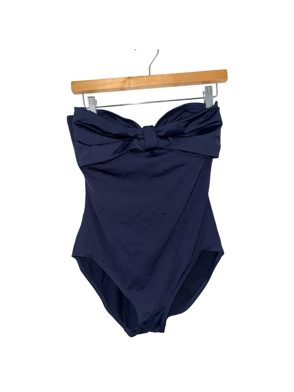 kate spade Black Strapless Bow One-Piece Swimsuit